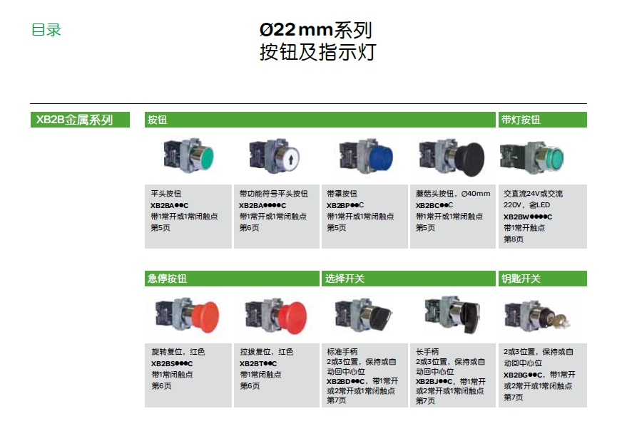 22按钮指示灯